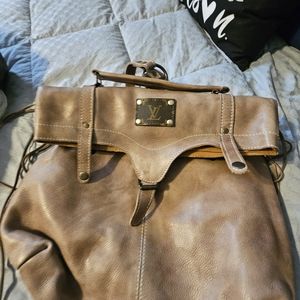 Leather back pack